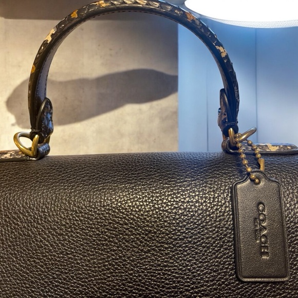COACH Tabby Top Handle In Colorblock Snakeskin RARE ITEM - Picture 15 of 16